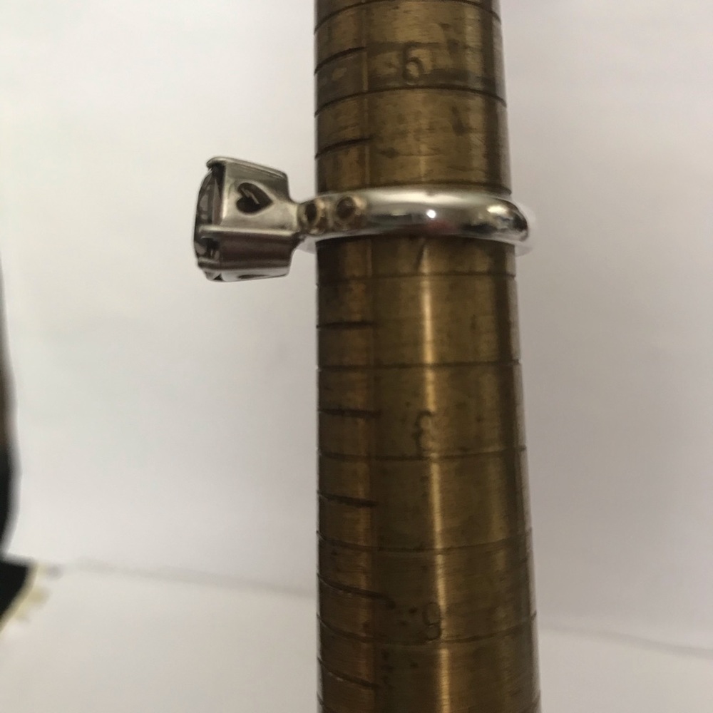 Pandora Trillion Cut Smoky Topaz Ring - Picture 9 of 9